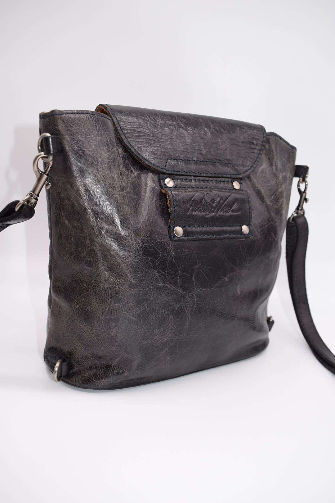 Patricia Nash Bellissimi Convertible Backpack in Distressed Glaze Black