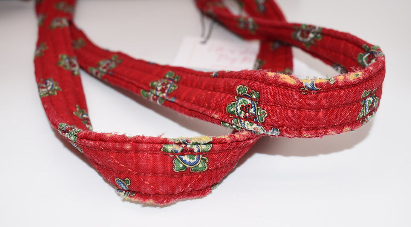 Vintage Vera Bradley Quilted Cotton Tote Bag in "Red- 1991" Pattern