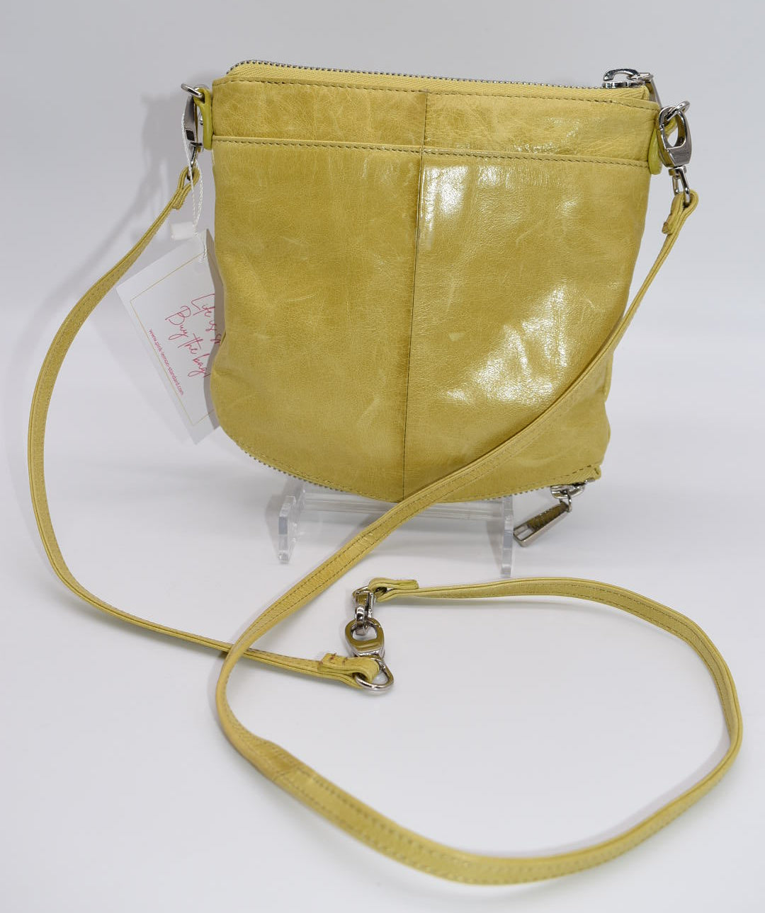 HOBO Convertible Leather Crossbody Bag in Yellow