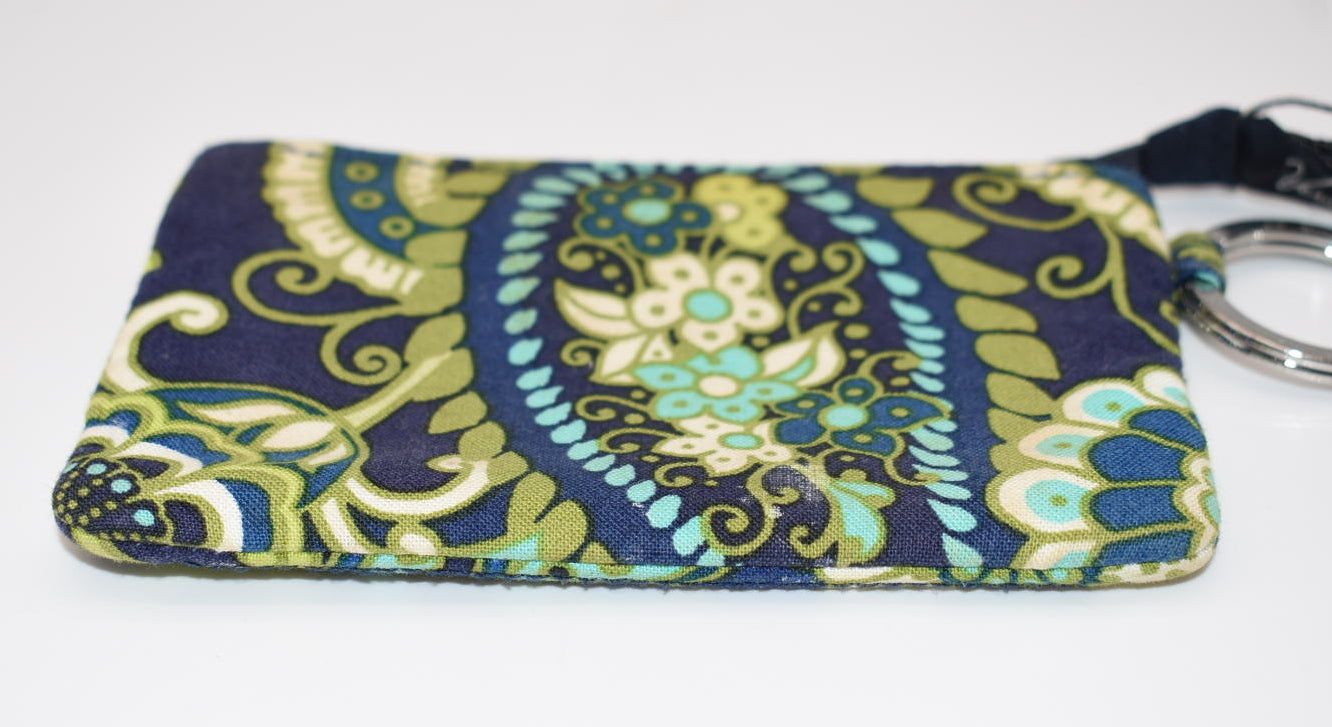 Vera Bradley Zip ID Case in "Rhythm & Blue" Pattern