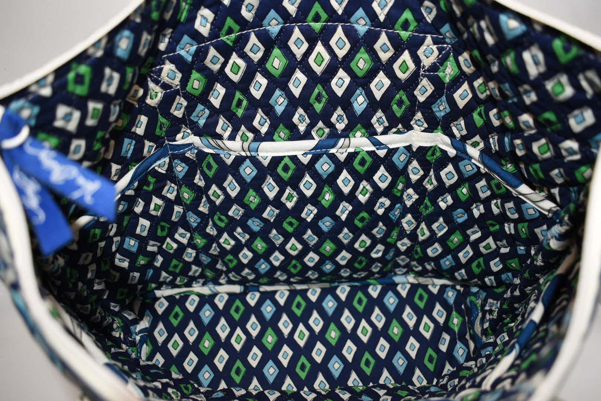 Vera Bradley Villager Tote Bag in "Mediterranean White" Pattern