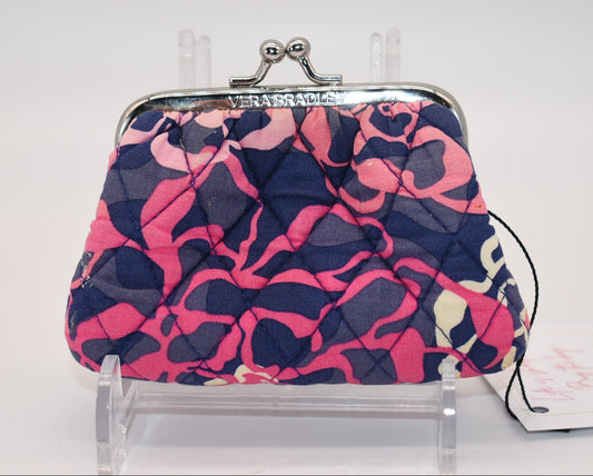 Vera Bradley Kisslock Coin Pouch in "Katalina Pink" Pattern