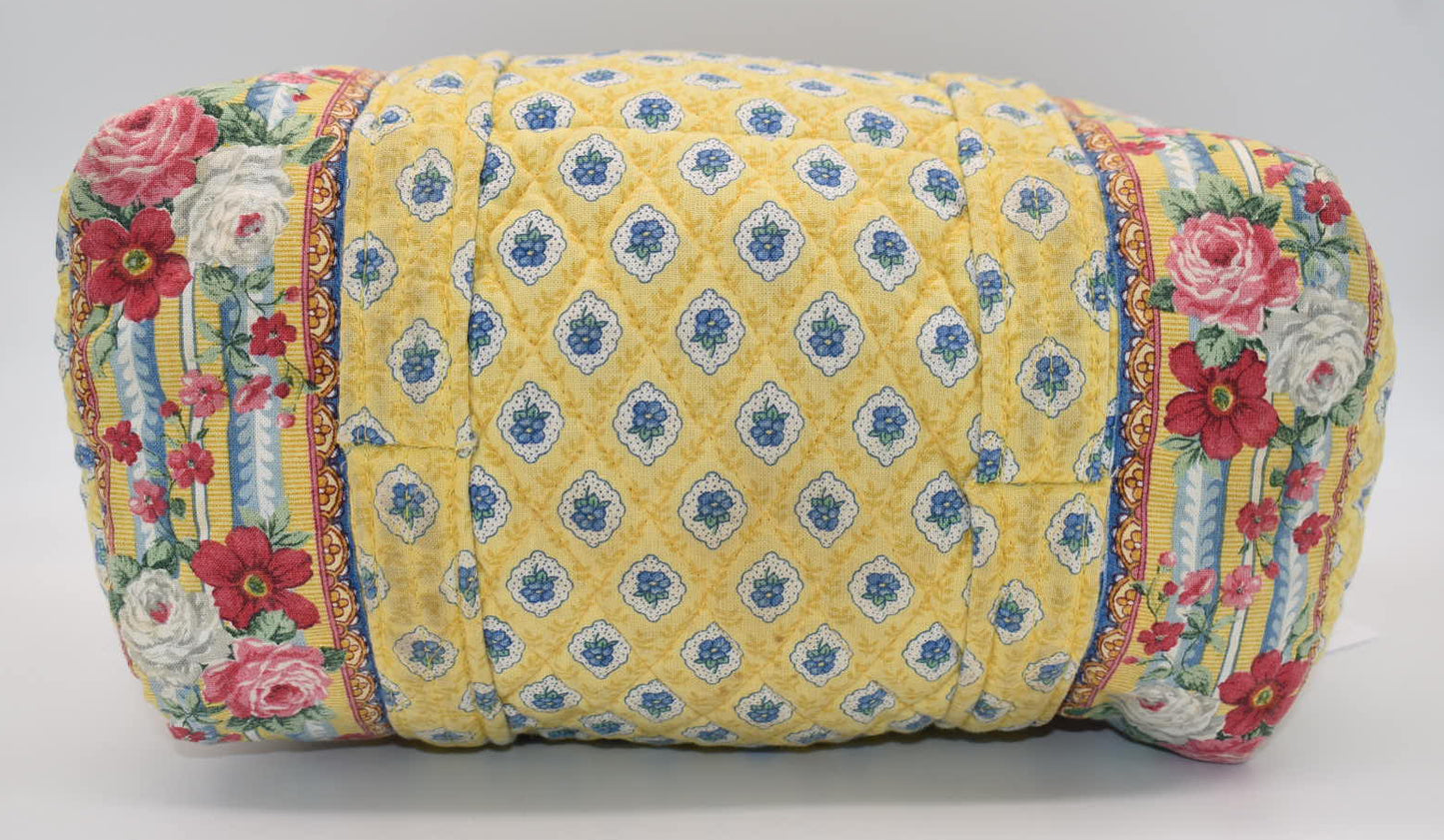 Vintage Vera Bradley Barrel Shoulder Bag in "Elizabeth-1997" Pattern