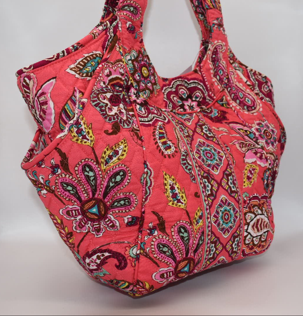 Vera Bradley Side By Side Tote Bag in "Call Me Coral" Pattern