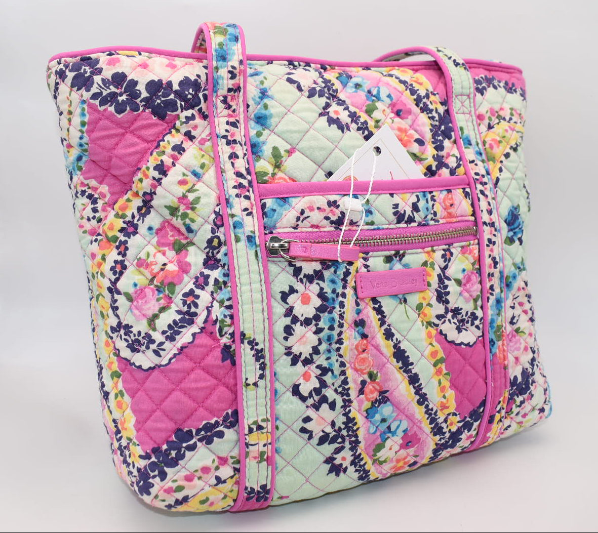 Vera Bradley Iconic Small Vera Tote Bag in "Wildflower Paisley" Pattern