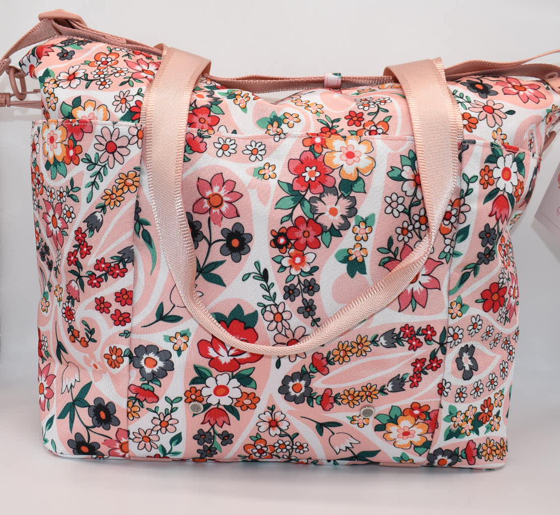 Vera Bradley Reactive Travel Tote Bag in "Prairie Paisley" Pattern