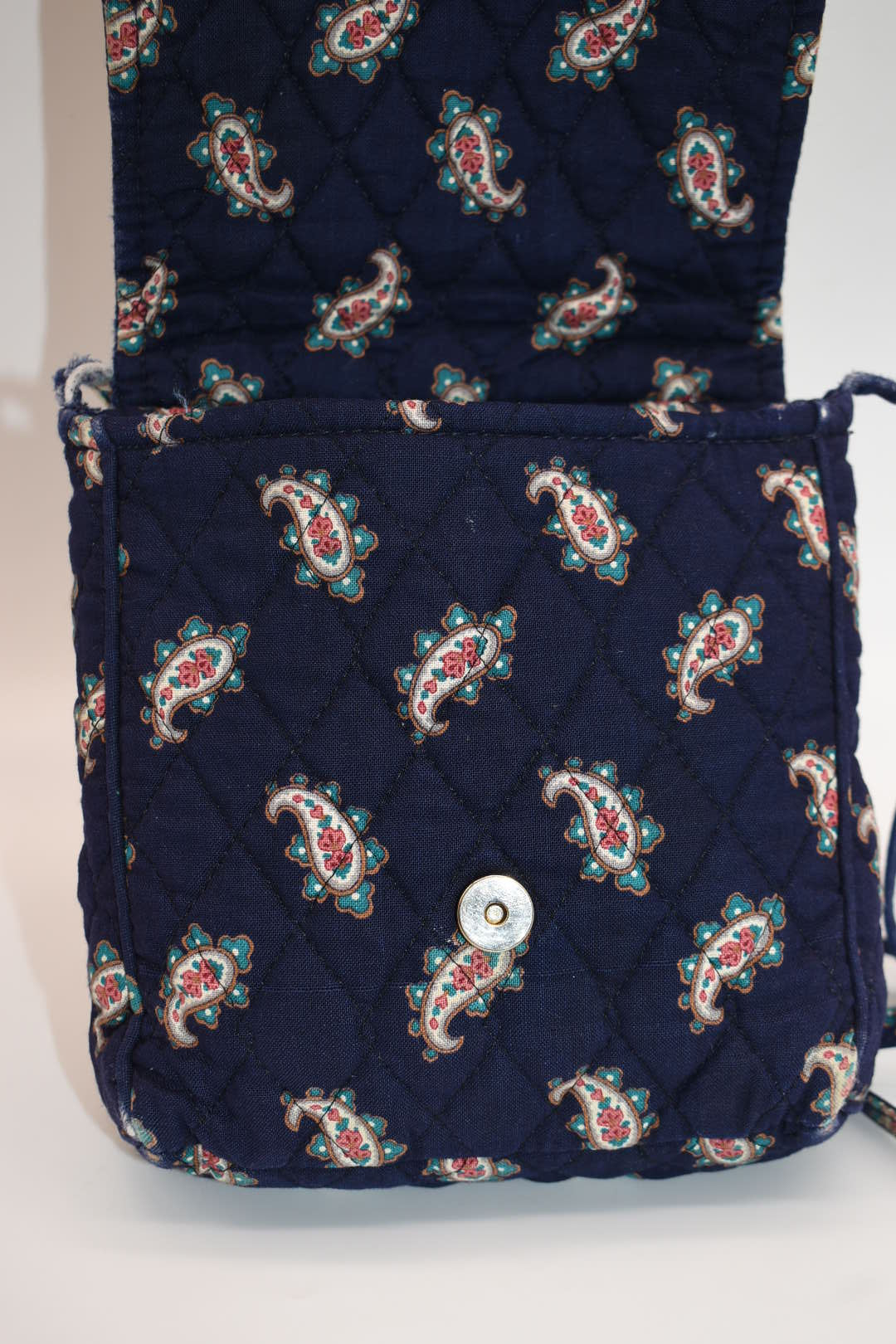 Vintage Vera Bradley Small Crossbody Bag in "Navy -1991" Pattern