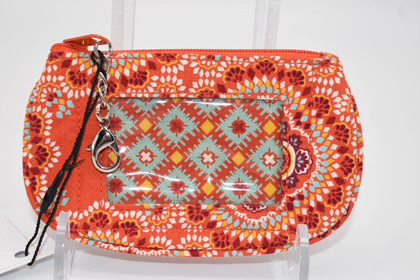 Vera Bradley Clip Zip ID Case in "Paprika" Pattern