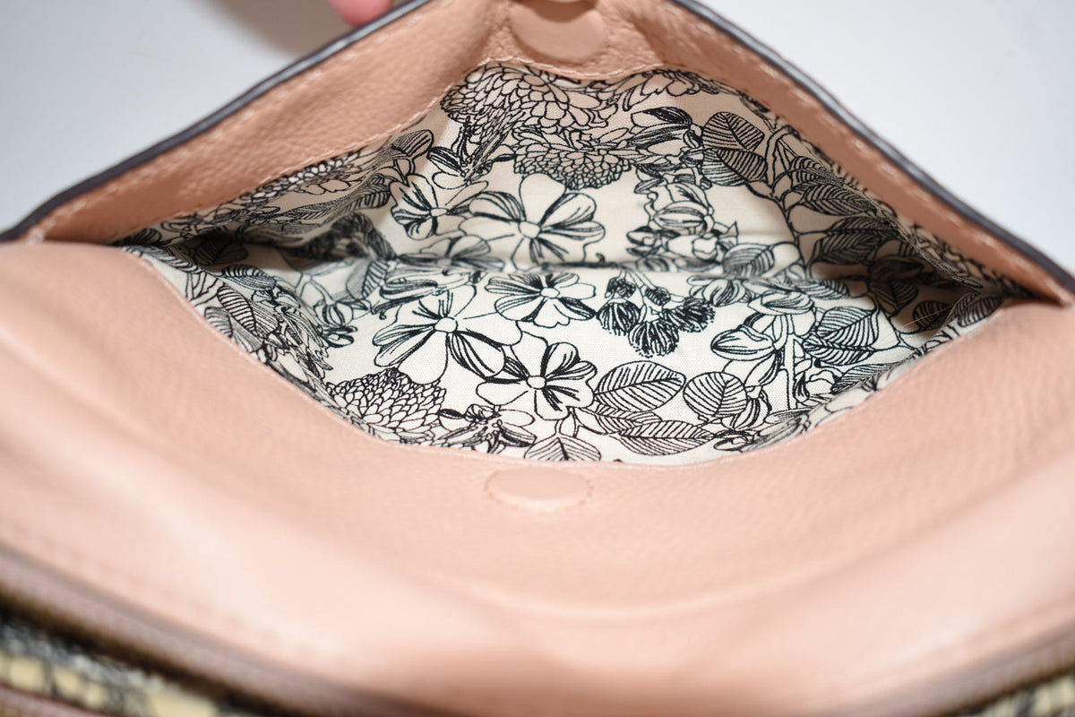Vera Bradley RFID Mallory Petite Leather Crossbody Bag in "Pink Sands"