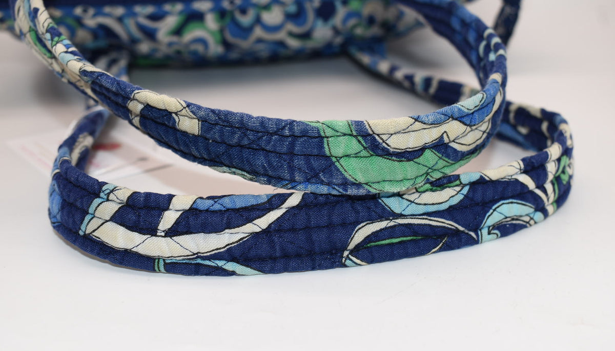Vera Bradley Large Betsy Shoulder Tote Bag in "Blue Mediterranean" Pattern