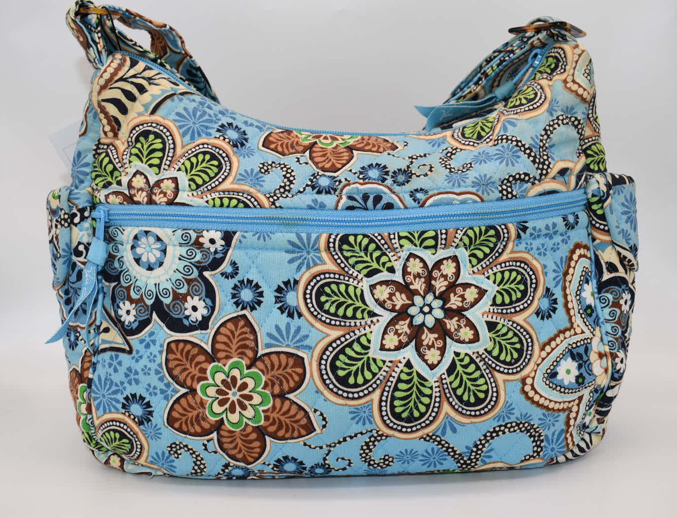 Vera Bradley On-the-Go Convertible  Shoulder Bag in "Bali Blue" Pattern