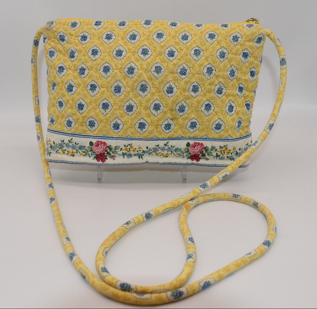 Vintage Vera Bradley  Petite Shoulder / Crossbody Bag in "Elizabeth" Pattern