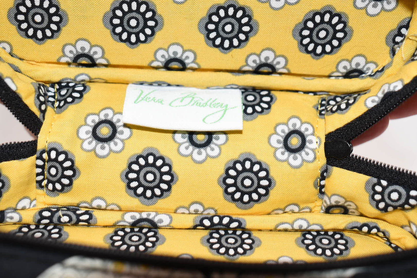 Vera Bradley Cosmetic Brush & Pencil Case in "Yellow Bird" Pattern