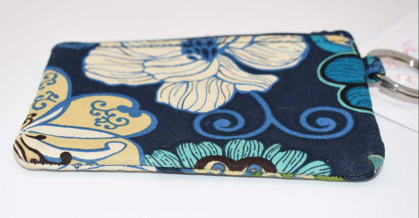 Vera Bradley Zip ID Case in "Mod Floral- Blue" Pattern