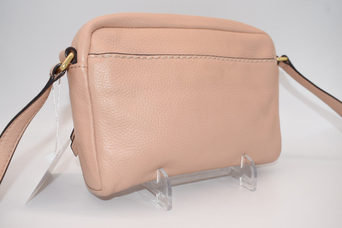 Vera Bradley RFID Mallory Petite Leather Crossbody Bag in "Pink Sands"