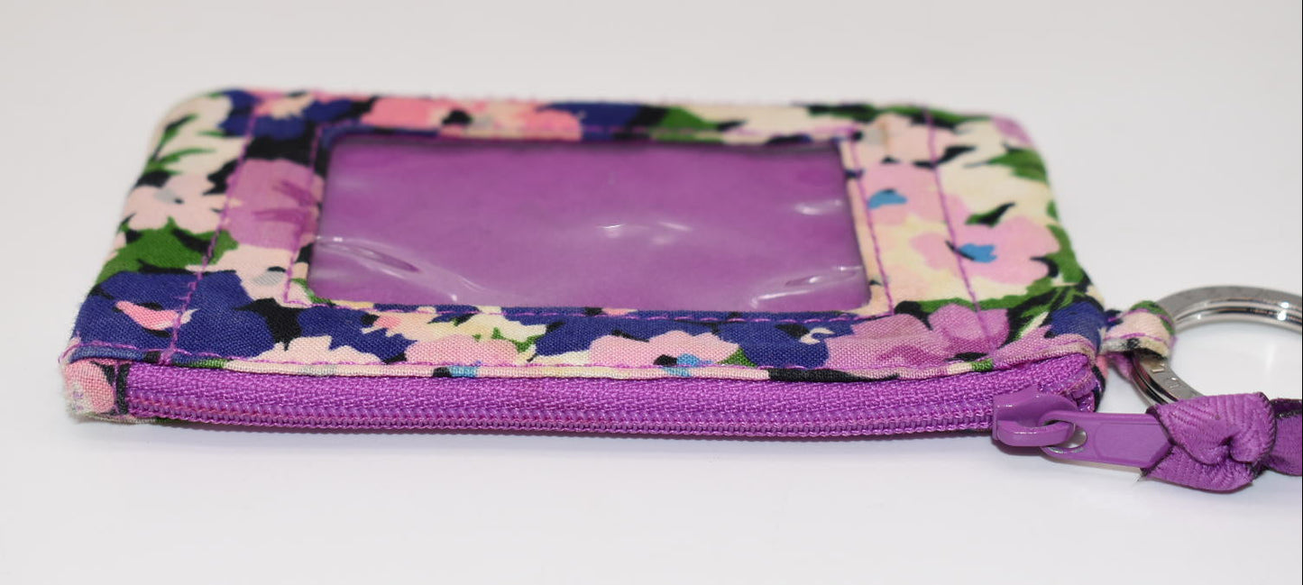 Vera Bradley Zip ID Case in "Flower Garden" Pattern