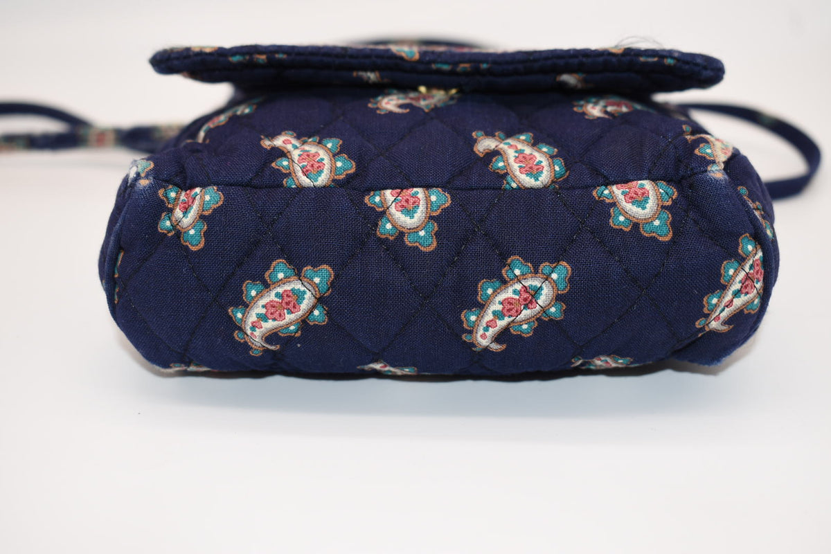 Vintage Vera Bradley Small Crossbody Bag in "Navy -1991" Pattern