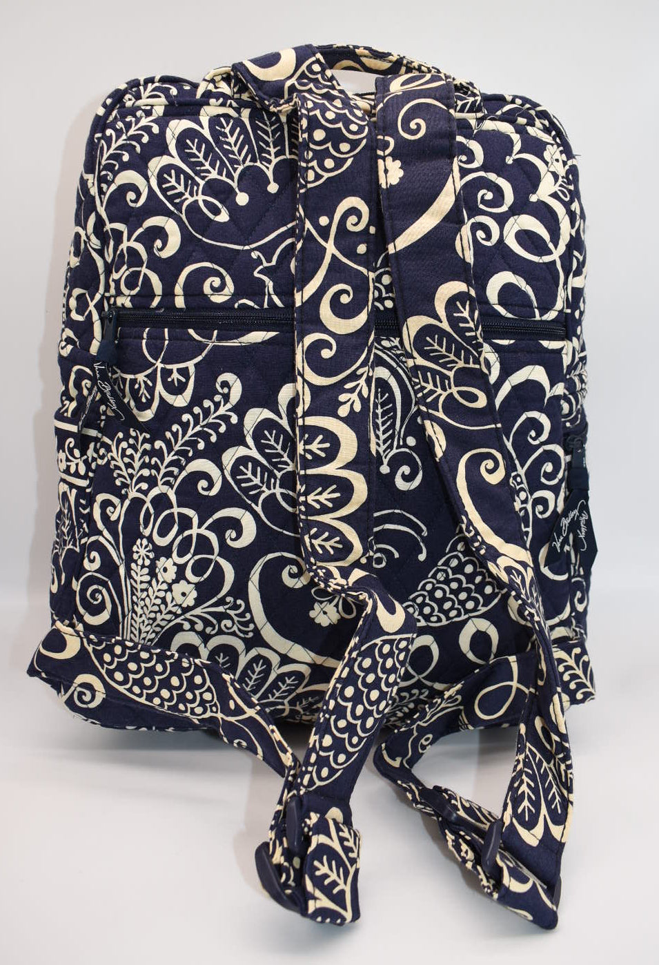 Vera Bradley Large Ultimate Backpack in "Twirly Birds- Navy" Pattern