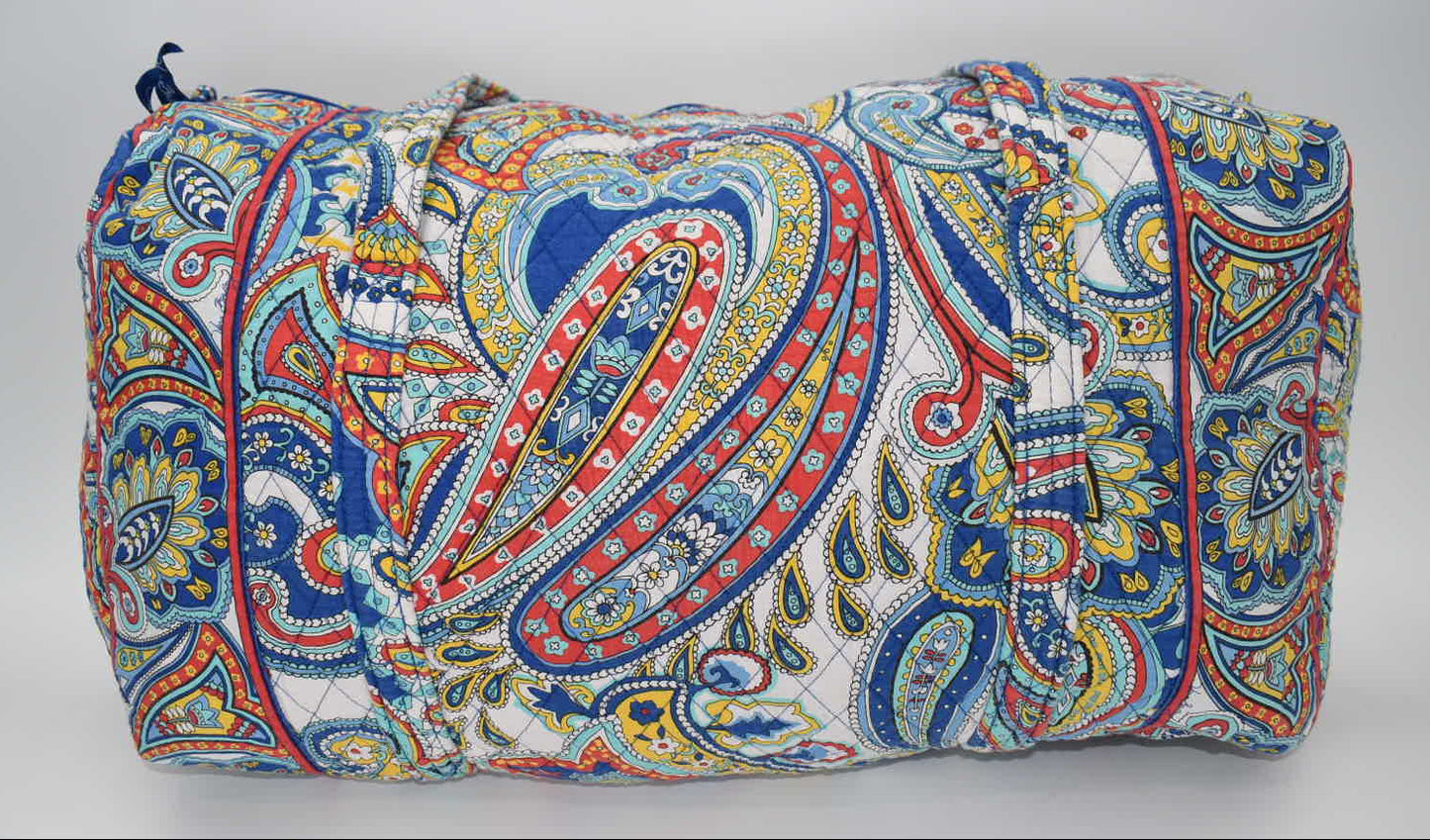 Vera Bradley Large Duffel Bag in "Marina Paisley" Pattern