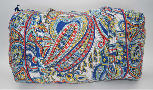Vera Bradley Large Duffel Bag in "Marina Paisley" Pattern