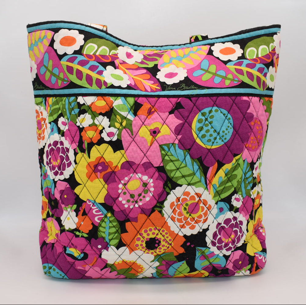 Vera Bradley Quilted Cotton Everyday Tote Bag in "Va Va Bloom" Pattern