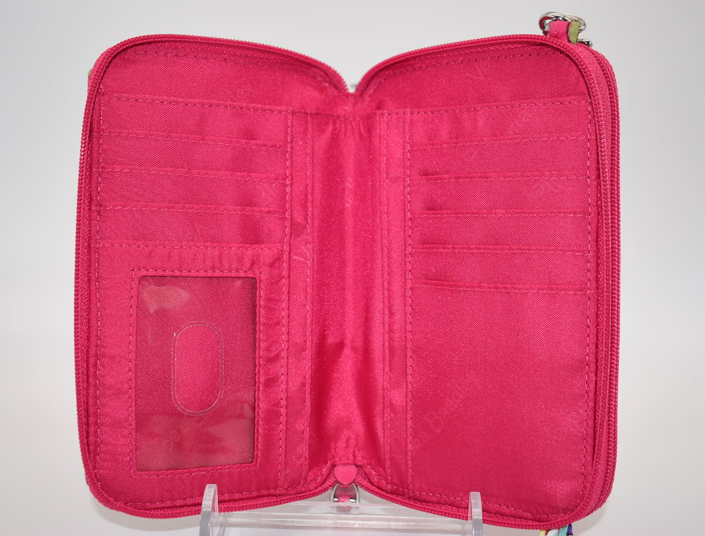Vera Bradley All in One Crossbody Wallet in "Pink Swirls" Pattern