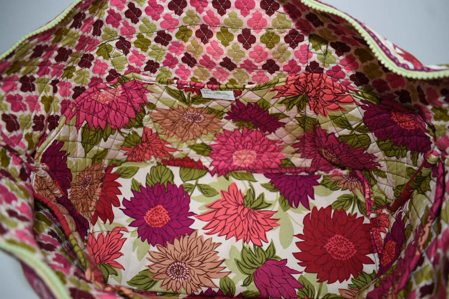Vera Bradley Miller Travel Tote Bag in "Hello Dahlia" Pattern