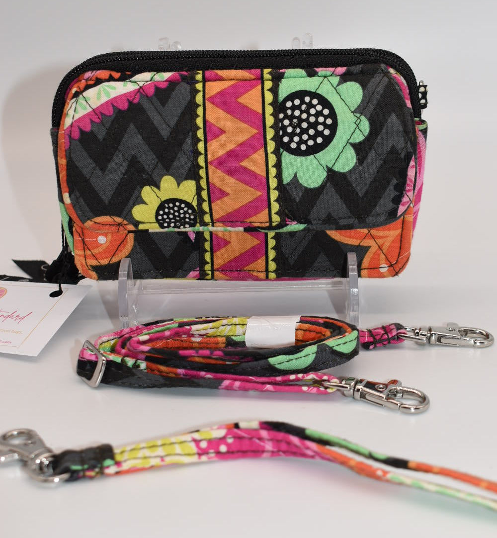 Vera Bradley All-in-One Crossbody Wallet in "Ziggy Zinnia" Pattern