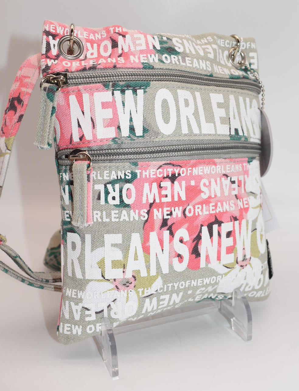 RR (Robin Ruth) Canvas Crossbody Bag in "New Orleans Floral" Pattern