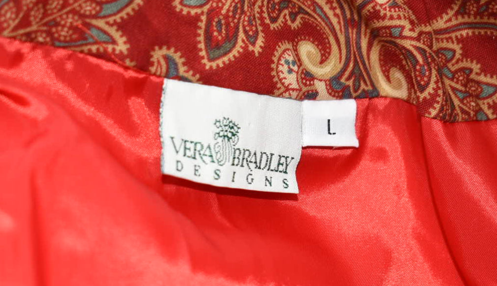 Vintage Vera Bradley Quilted Large Jacket in "Windsor -1995" Pattern