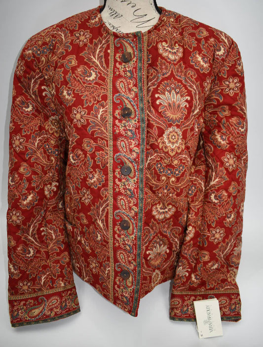 Vintage Vera Bradley Quilted Large Jacket in "Windsor -1995" Pattern