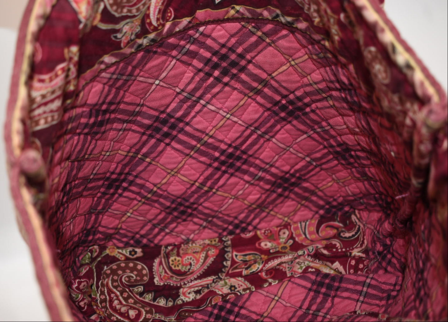 Vera Bradley Quilted Cotton Tote Bag in "Piccadilly Plum" Pattern