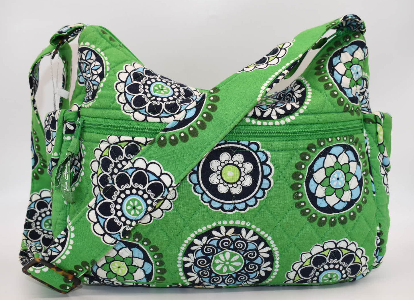Vera Bradley On-the-Go Crossbody Bag in "Cupcakes Green" Pattern