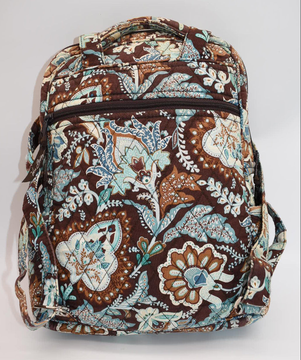 Vera Bradley Small Quilted Cotton Backpack in "Java Blue" Pattern