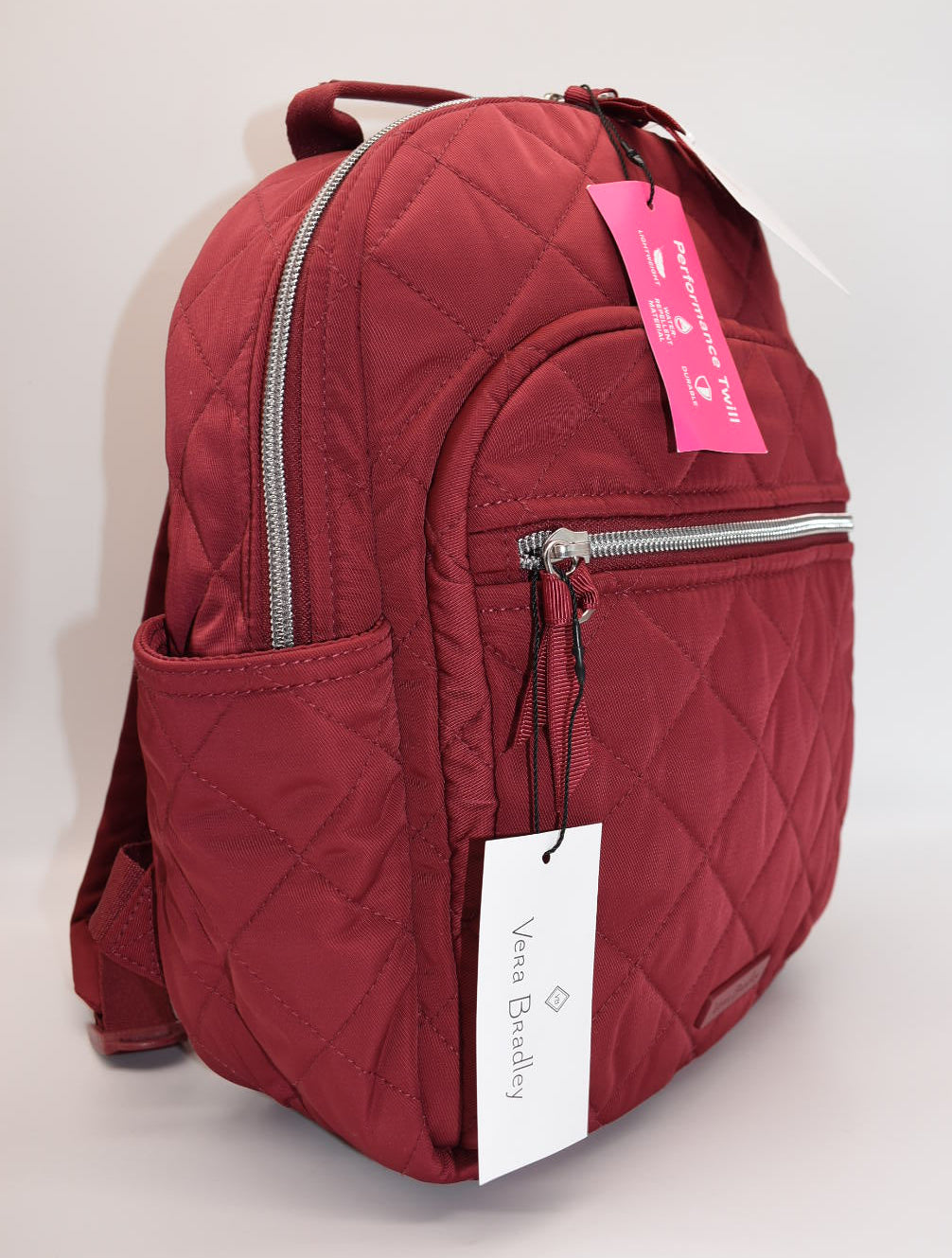 Vera Bradley Iconic Small Backpack in Performance Twill - Berry Red