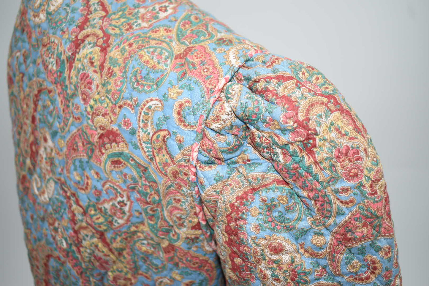 Vintage Vera Bradley Large Cropped Jacket in "Sky Blue Paisley -1987" Pattern