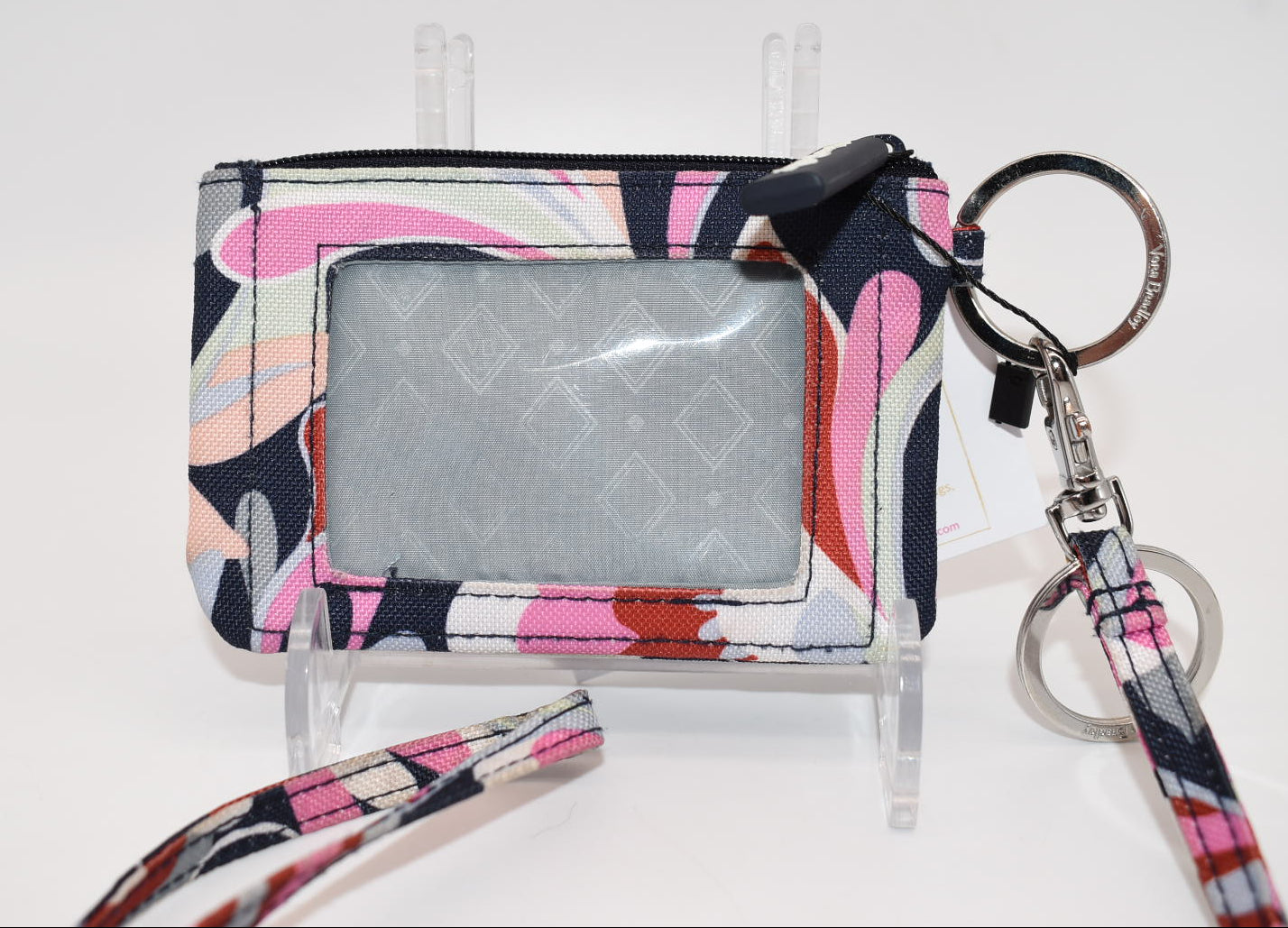 Vera Bradley Lighten Up Zip ID Case & Lanyard in "Mod Paisley" Pattern