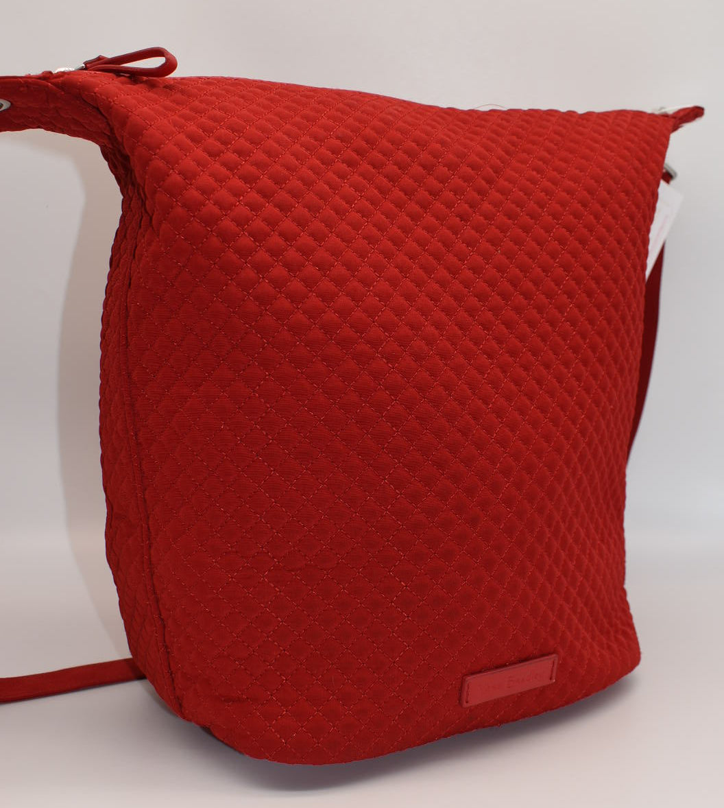 Vera Bradley Carson Microfiber Shoulder Hobo Bag in "Cardinal Red"
