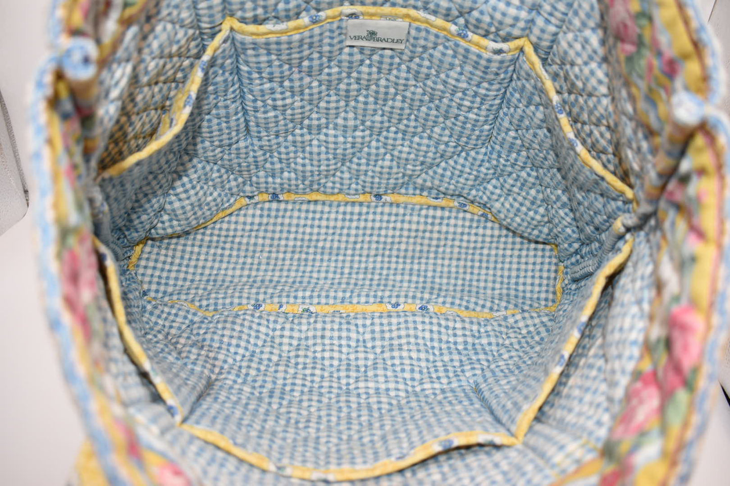 Vintage Vera Bradley Large Vera Tote Bag in "Elizabeth-1997" Pattern