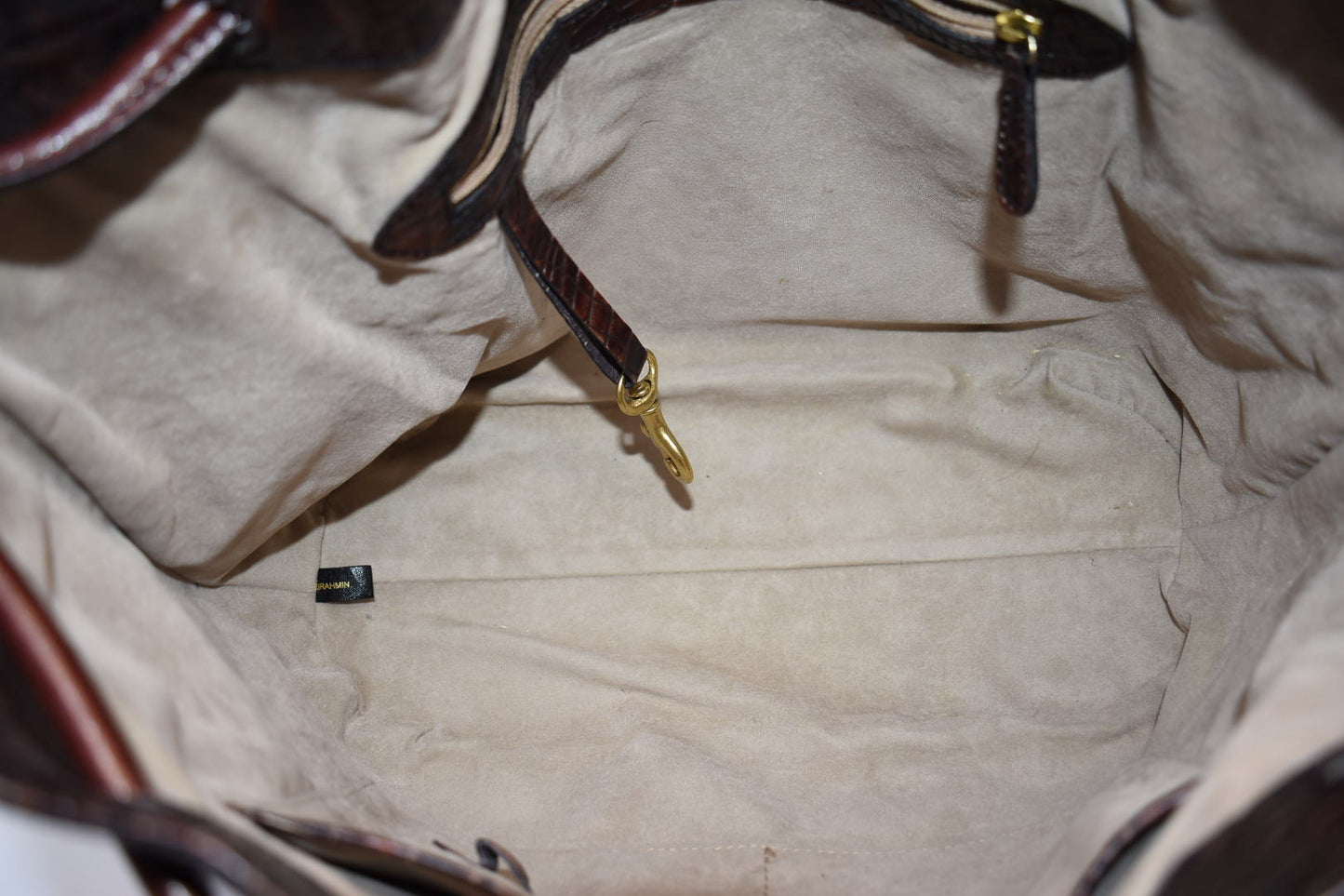 Vintage Brahmin Leather Shoulder Bucket Bag