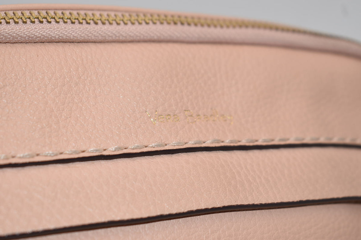 Vera Bradley RFID Mallory Petite Leather Crossbody Bag in "Pink Sands"