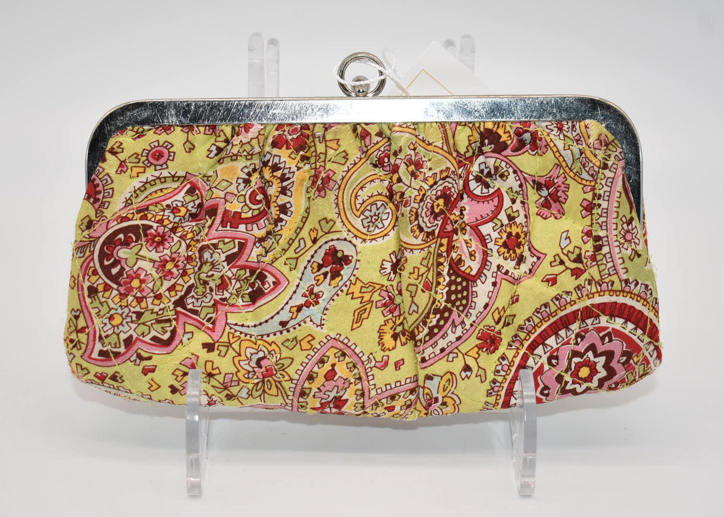 Vera Bradley Kisslock Clutch in "Pistachio Paisley" Pattern