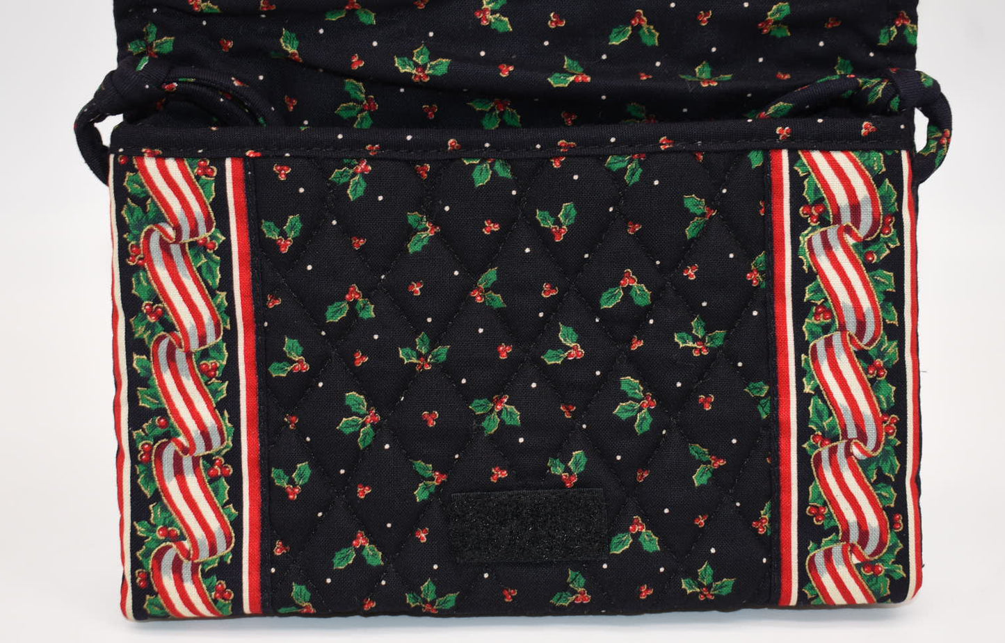 Vintage Vera Bradley Elite Crossbody Bag in "Holly & Ribbons" Pattern