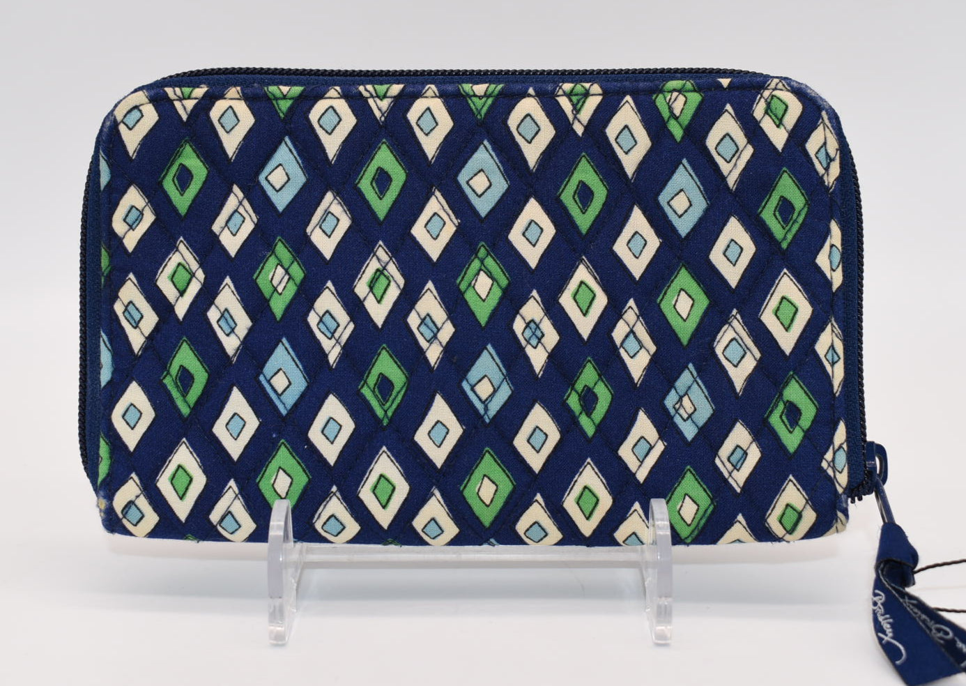 Vera Bradley Zip Around Wallet in "Mediterranean Blue" Pattern