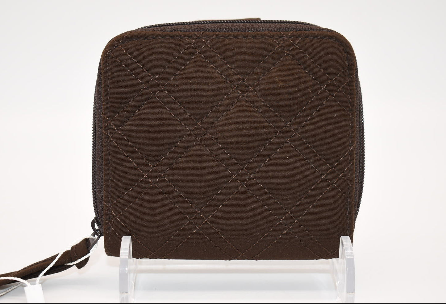 Vera Bradley Microfiber Mini Zip Wallet in Espresso
