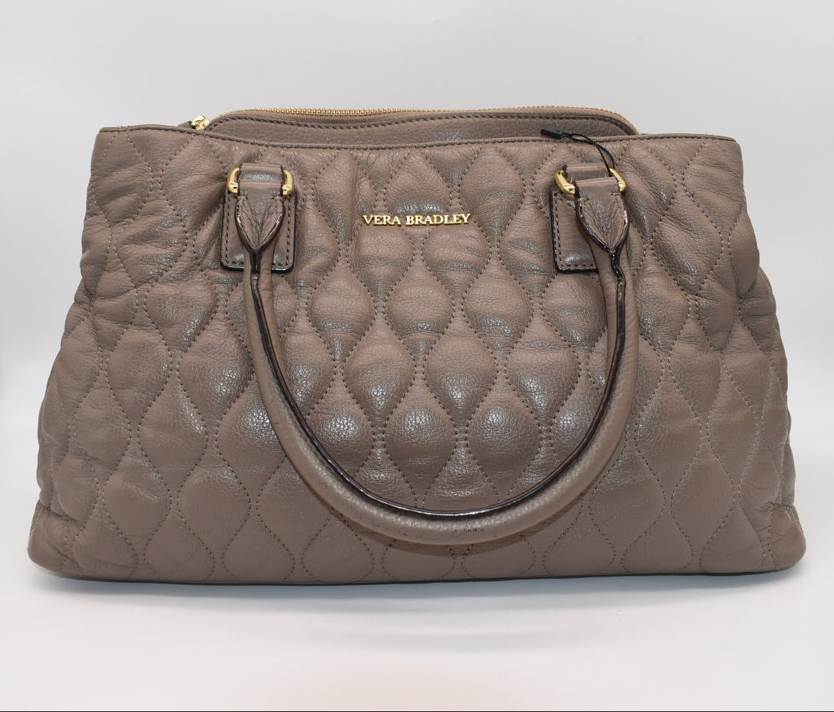 Vera Bradley Quilted Leather Large Emma Satchel Bag