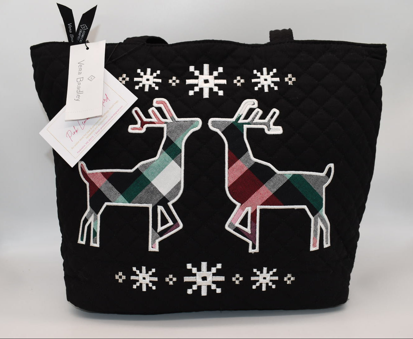 Vera Bradley Small Tote Bag in "Nordic Multi Plaid" Pattern