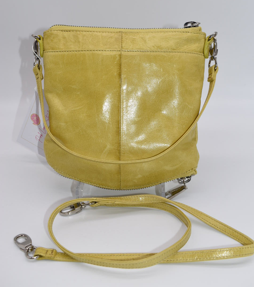 HOBO Convertible Leather Crossbody Bag in Yellow