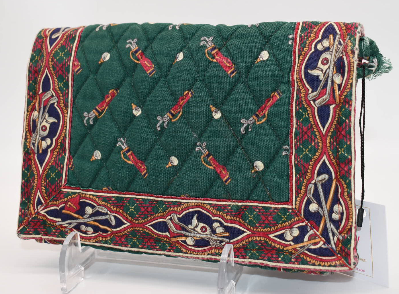 Vintage Vera Bradley Elite Crossbody Bag in "Golf Green -1995" Pattern