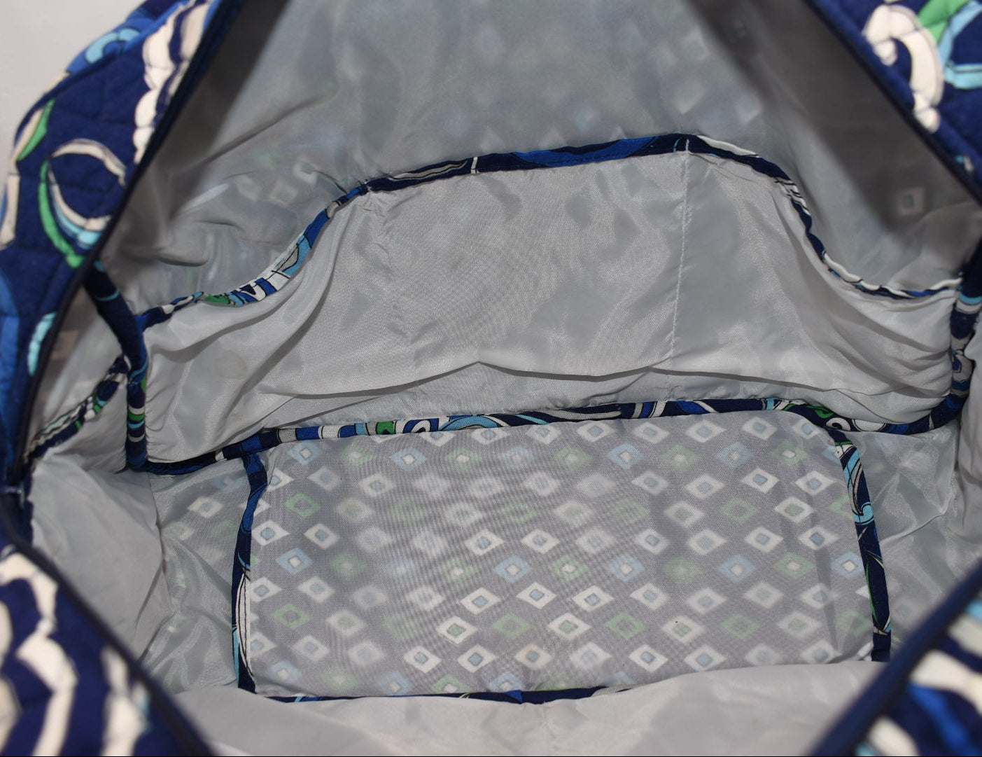 Vera Bradley Travel Diaper Baby Bag in "Mediterranean Blue" Pattern